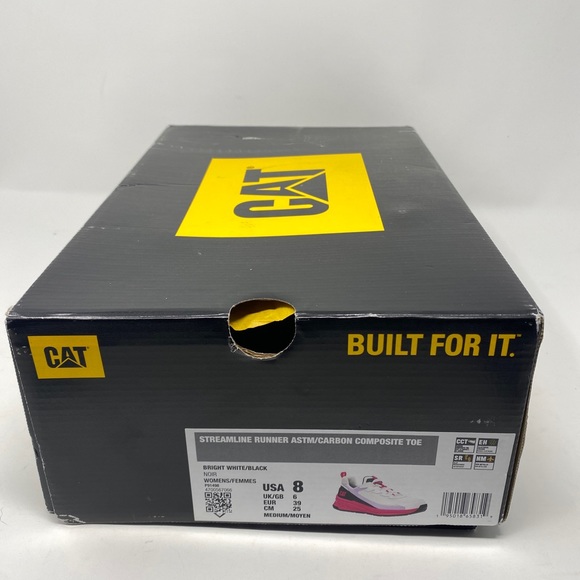 CAT Caterpillar P91498 Women's Streamline Runner ASTM Size 8  Pink  White NIB - Picture 8 of 10
